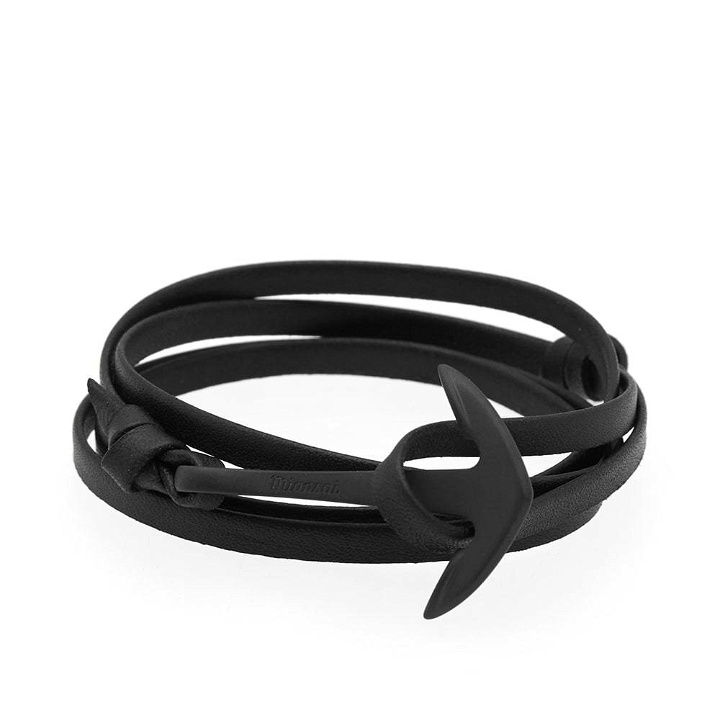 Photo: Miansai Black Anchor Leather Bracelet