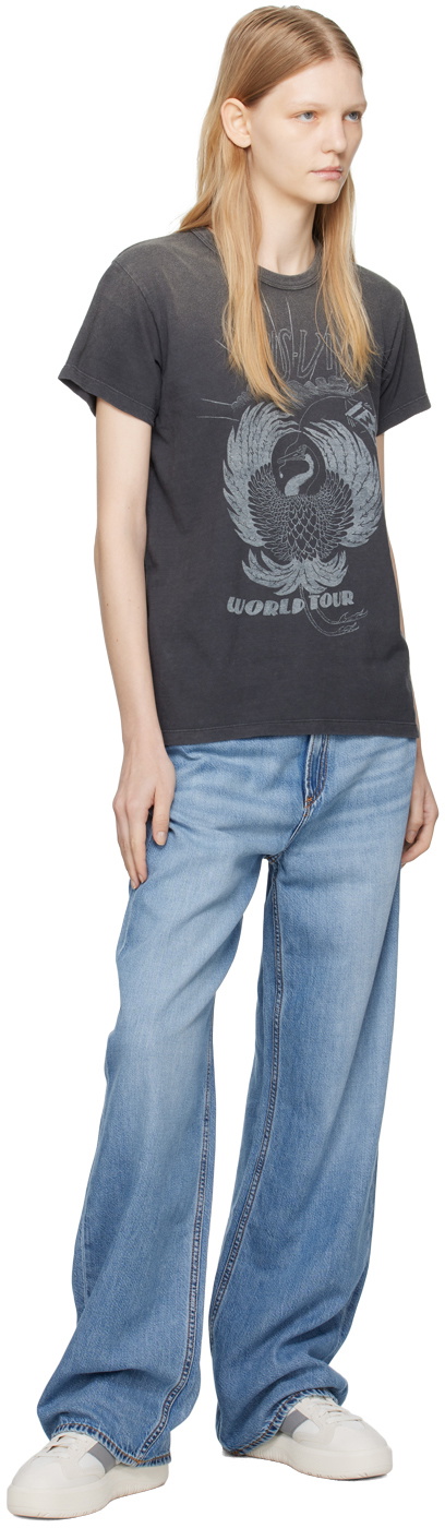 visvim Black Jumbo Crash World T-Shirt