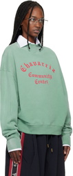 WILLY CHAVARRIA Green 'Chavarria Community Center' Standard Sweatshirt