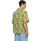 Marni Green Pop Flowers Print Shirt