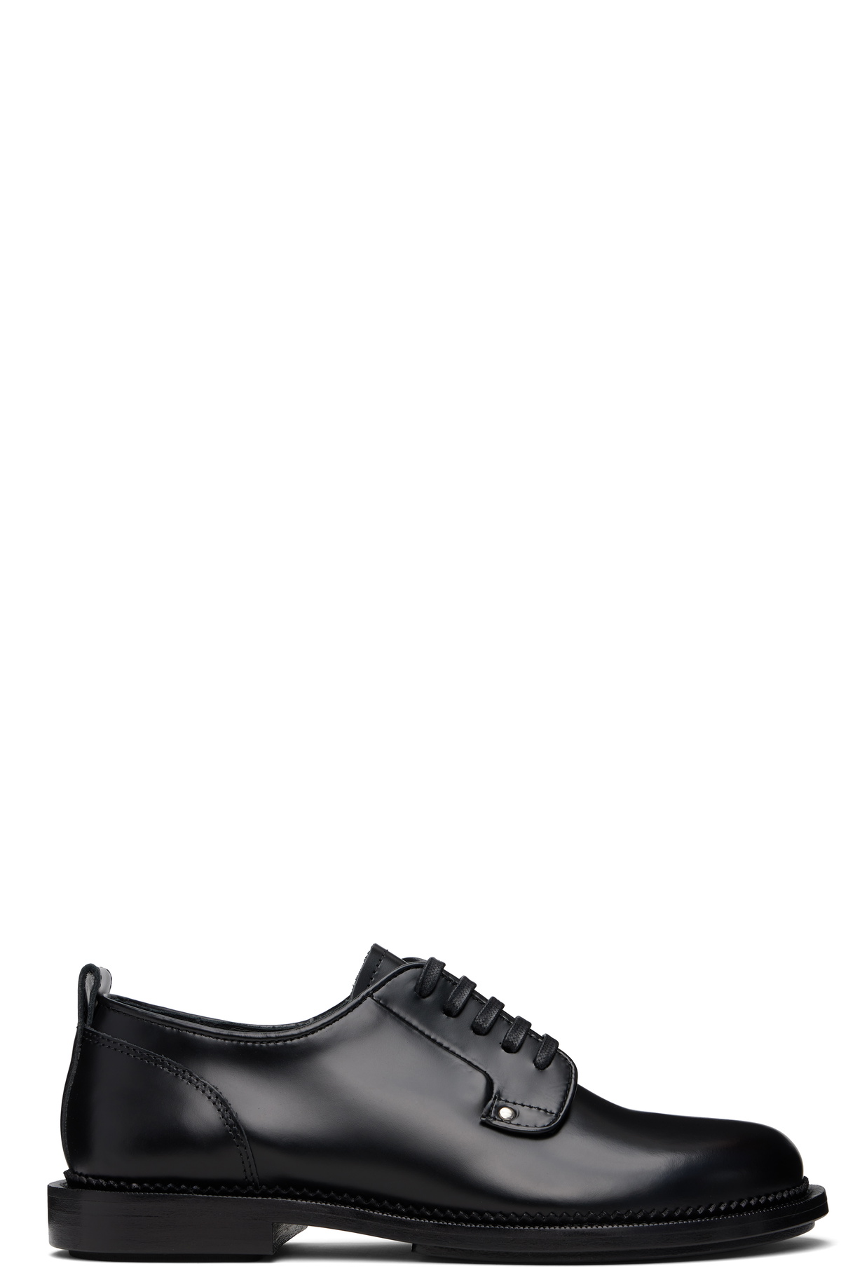AMI - Polished-Leather Derby Shoes - Men - Black AMI