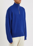 Extreme Cashmere N°235 Hike Half-zip Cashmere-blend Jumper - Blue - One Size