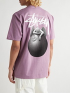 Stussy - Angel Printed Cotton-Jersey T-Shirt - Purple