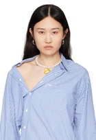 La Manso SSENSE Exclusive White Crystal Yellow Heart Necklace