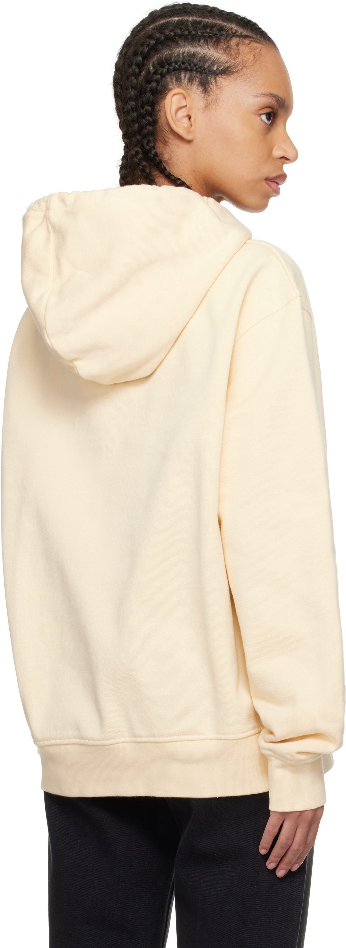 JACQUEMUS Beige 'The embroidered sweatshirt' Hoodie