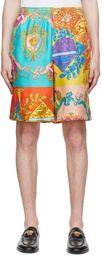 Versace Multicolor Silk Shorts