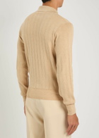 Valentino Garavani Fine-knit Polo Jumper Cream