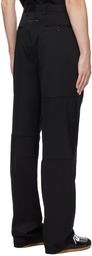 MM6 Maison Margiela Black Paneled Trousers