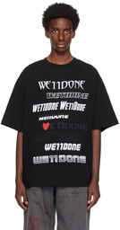 We11done Black Printed T-Shirt