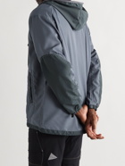 AND WANDER - Vent CORDURA and Nylon-Ripstop Hooded Jacket - Blue