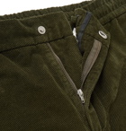 NN07 - Foss Tapered Cotton-Corduroy Trousers - Green