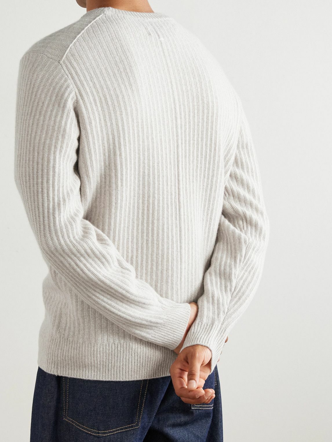 Rag & Bone - Jensen Ribbed-Knit Cashmere Sweater - Gray