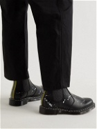 Dr. Martens - Neighborhood 2976 Paint-Splattered Leather Chelsea Boots - Black