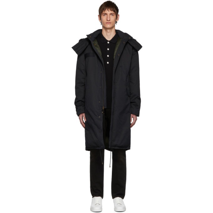 Photo: Mr and Mrs Italy Black Cotton Deerskin Coat