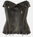 Dion Lee Strapless leather top