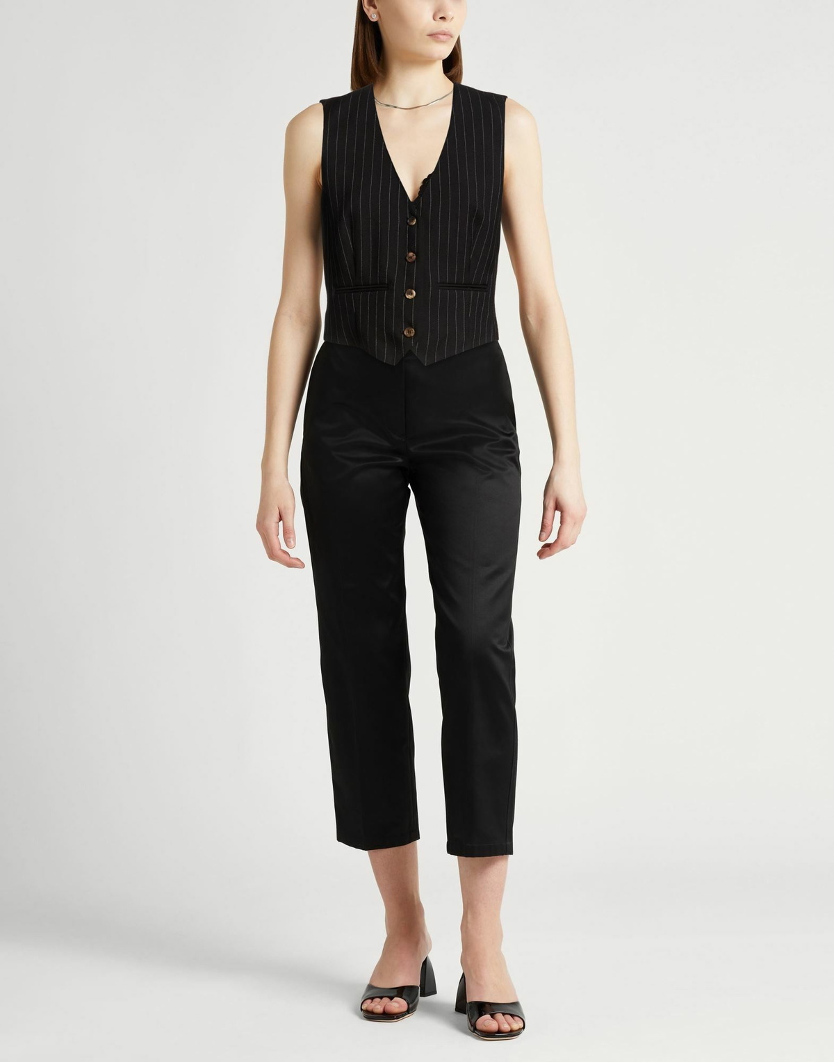 Wardrobe. nyc Womens Tailored Vest in Black