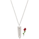 Undercover Silver Rose Case Necklace