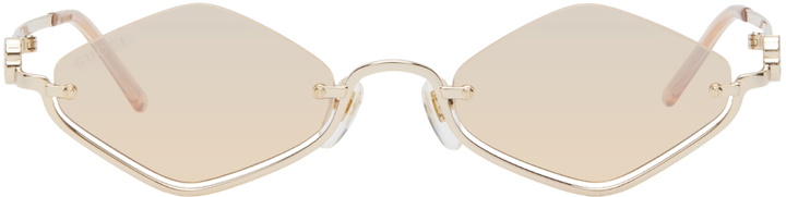 Photo: Gucci Gold Geometric Sunglasses