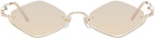 Gucci Gold Geometric Sunglasses