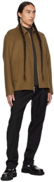 Vince Beige Two-Way Zip Jacket