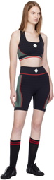 Casablanca Black Seamless Sport Bra