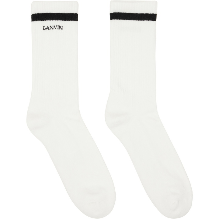 Photo: Lanvin White Classic Socks
