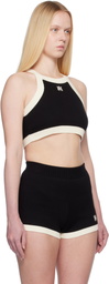 AMIRI Black & Off-White MA Cropped Tank Top