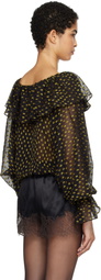 Bode Black Stadium Dot Blouse