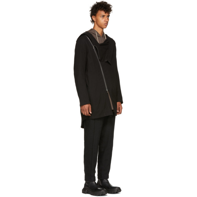 Julius Black Wrapped Hooded Coat Julius