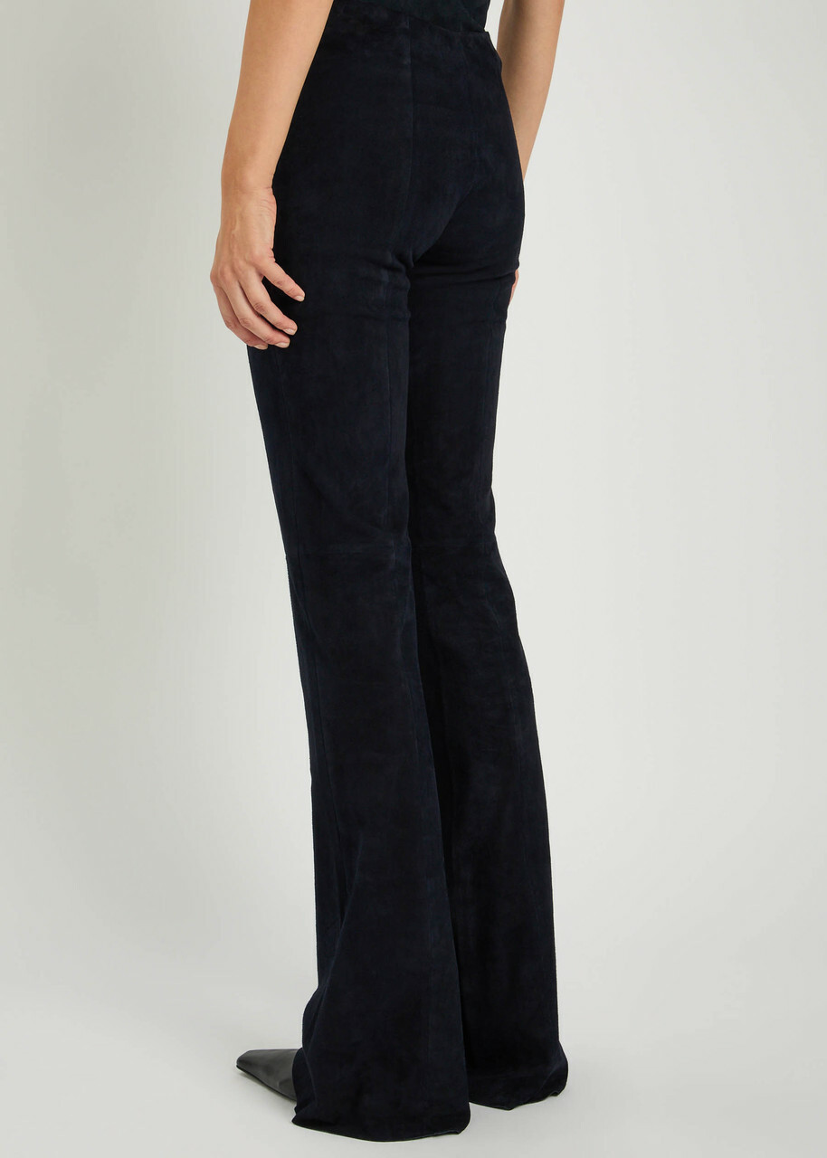 Stouls Gégé Stretch-suede Trousers Navy