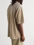 Acne Studios - Oversized Logo-Embroidered Cotton-Piqué Polo Shirt - Neutrals