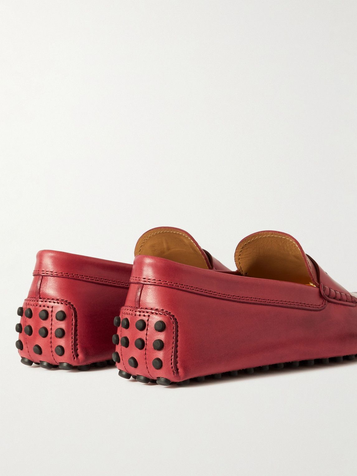 Tod's - Gommino Leather Driving Shoes - Red Tod's