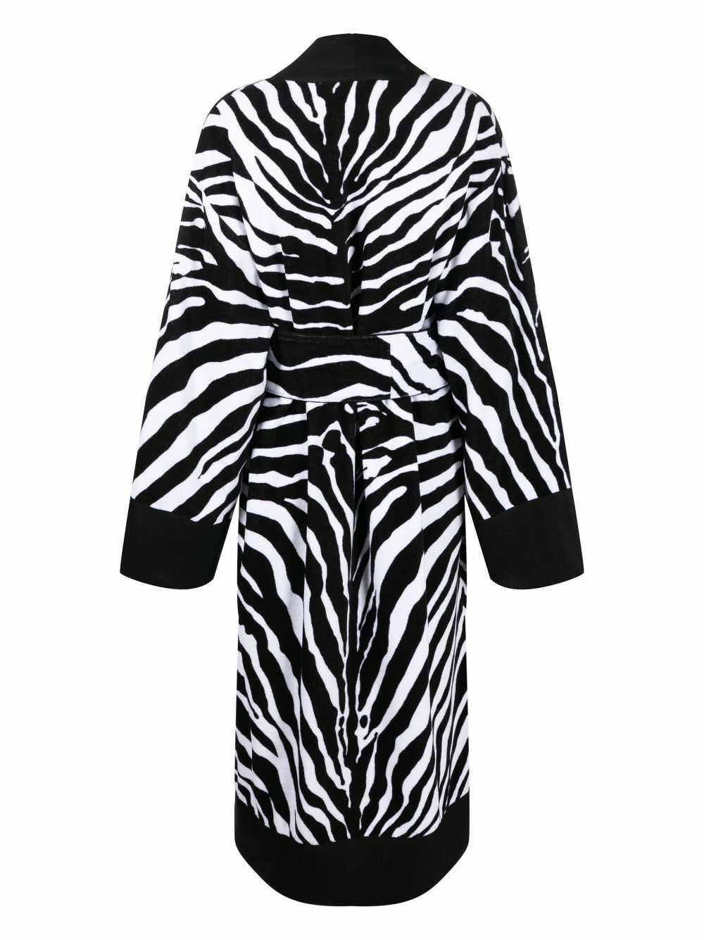 Dolce & Gabbana Black Zebra Print Robe