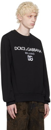 Dolce & Gabbana Black Embroidered Sweatshirt