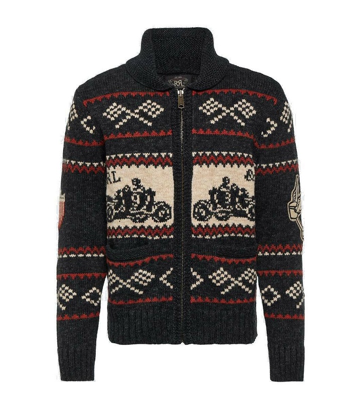Photo: RRL Cotton and wool zip-up cardigan