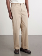 Portuguese Flannel - Labura Straight-Leg Organic Cotton-Twill Trousers - Neutrals
