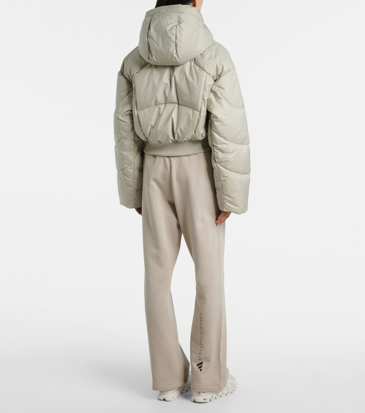 Adidas by Stella McCartney Quilted cropped puffer jacket