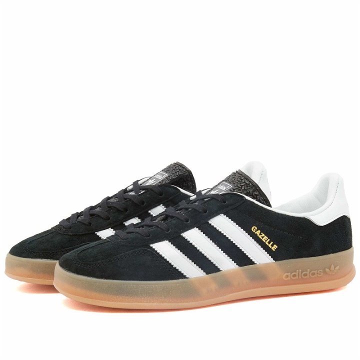 Photo: Adidas Gazelle Indoor Sneakers in Core Black/White