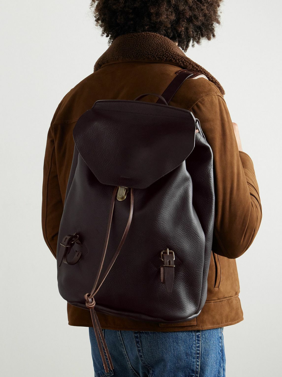 Bleu de Chauffe - Zibeline Full-Grain Leather Backpack