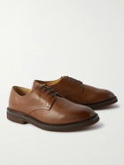 Brunello Cucinelli - Leather Derby Shoes - Brown