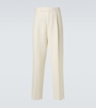 Zegna Wool and linen wide-leg pants