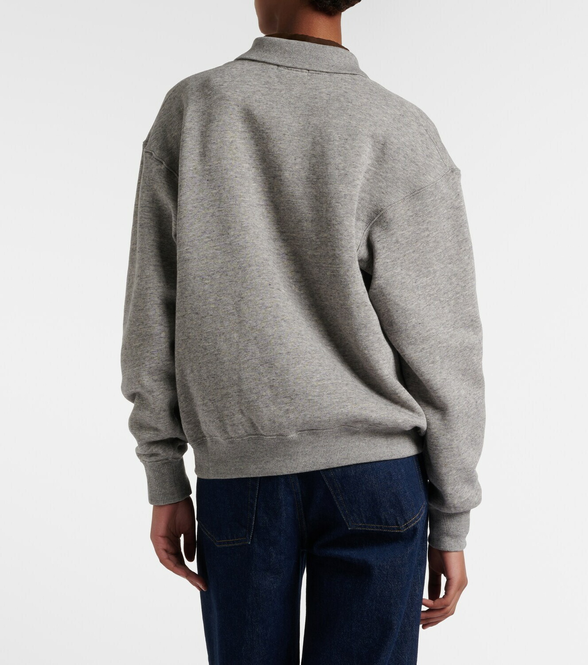 Polo Ralph Lauren Logo cotton-blend fleece polo sweatshirt