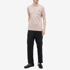 Fred Perry Men's Plain Polo Shirt in Dusty Rose Pink/Black