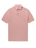 Incotex - Slim-Fit Ice Cotton-Jersey Polo Shirt - Pink