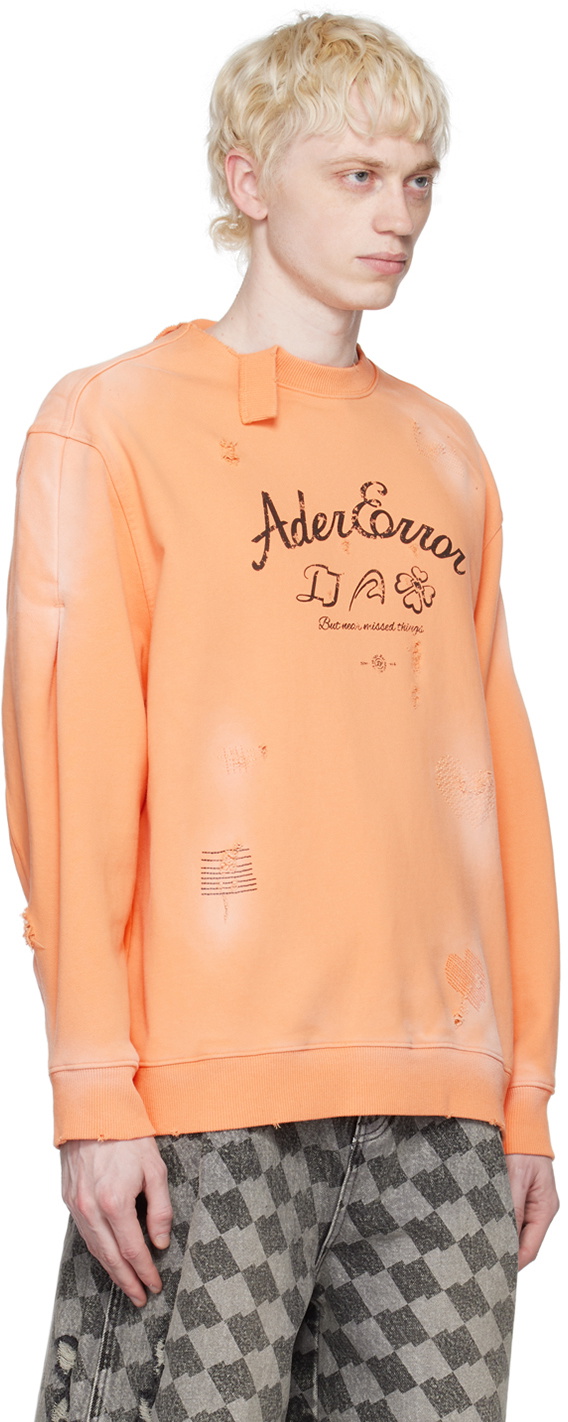 トップス Ader Error Sollec sweatshirt ADER error Orange Sollec Sweatshirt ADER error