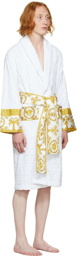 Versace White 'I Heart Baroque' Robe