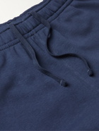 Nike - Sportswear Club Slim-Fit Logo-Embroidered Cotton-Blend Jersey Sweatpants - Blue