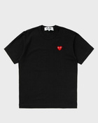 Comme Des Garçons Play T Shirt Red Emblem Knit Black - Mens - Shortsleeves