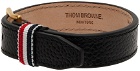 Thom Browne Black Pebble Grained Bracelet