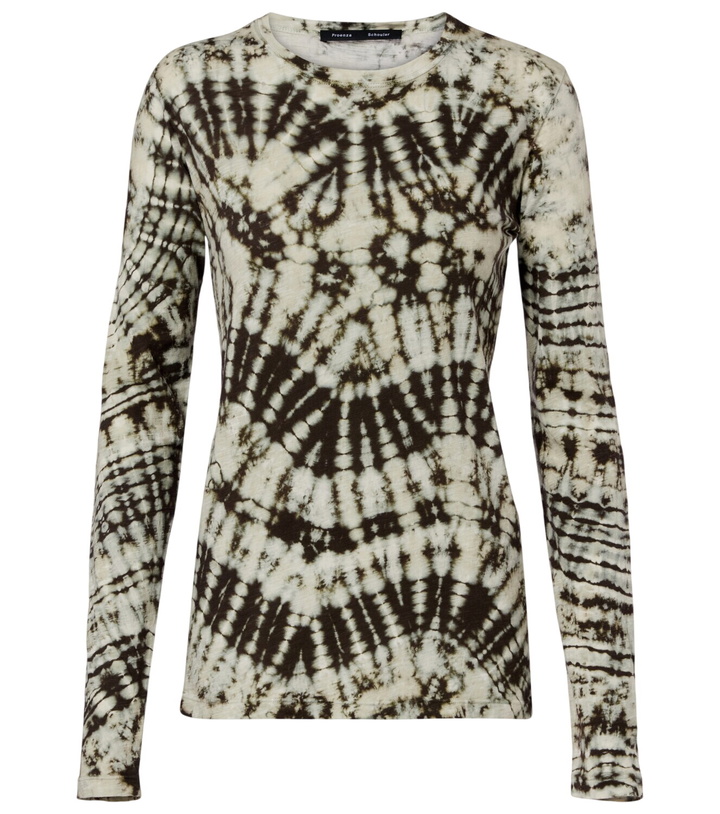 Photo: Proenza Schouler Mia tie-dye cotton jersey top